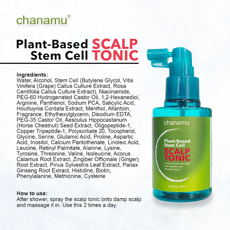 CHANAMU Plant-Based Stem Cell Scalp Tonic 125ml